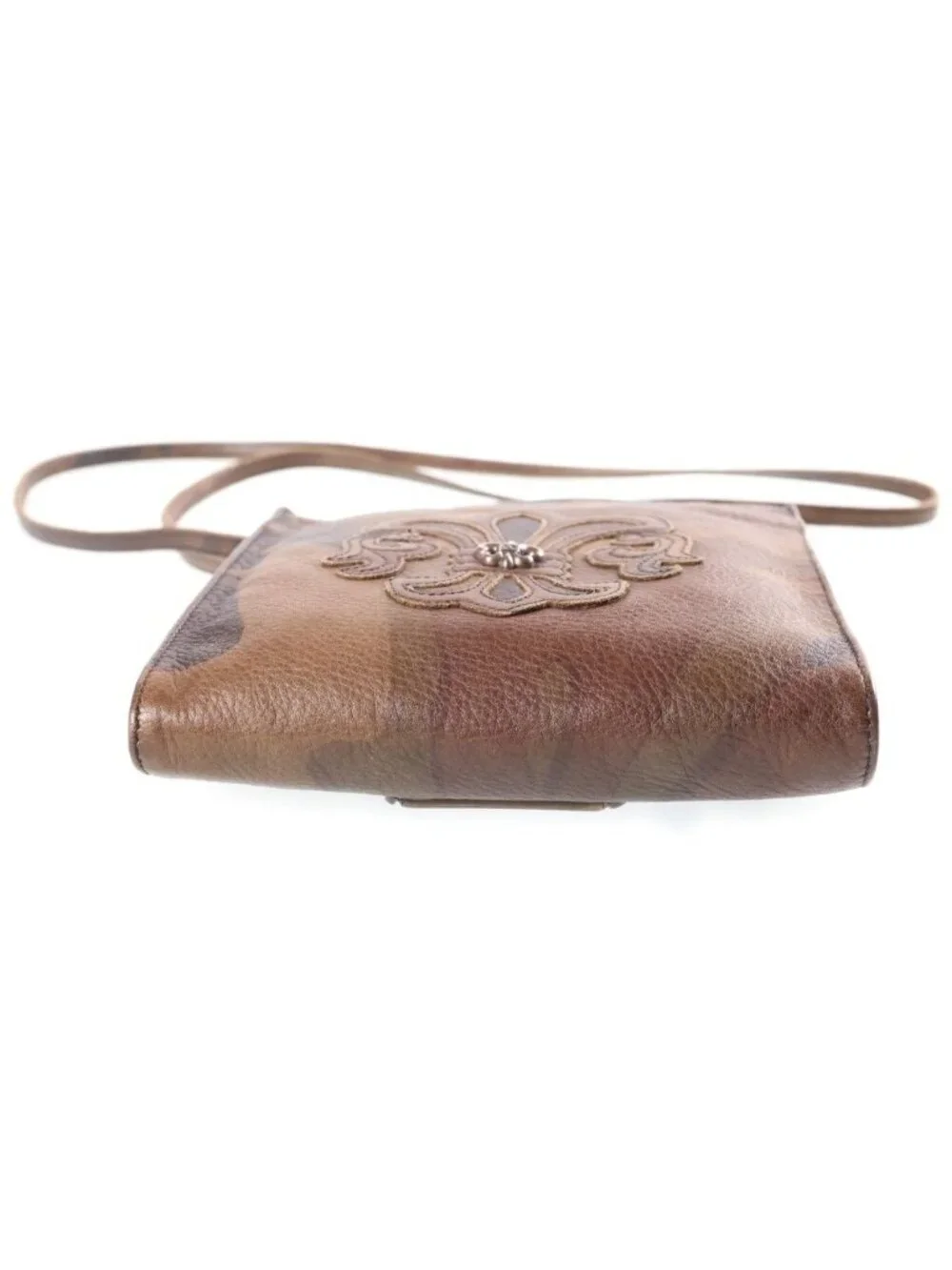 Chrome Hearts SQ Pkt BS Fluer Square Pocket BS Flare Patch Leather Shoulder Bag